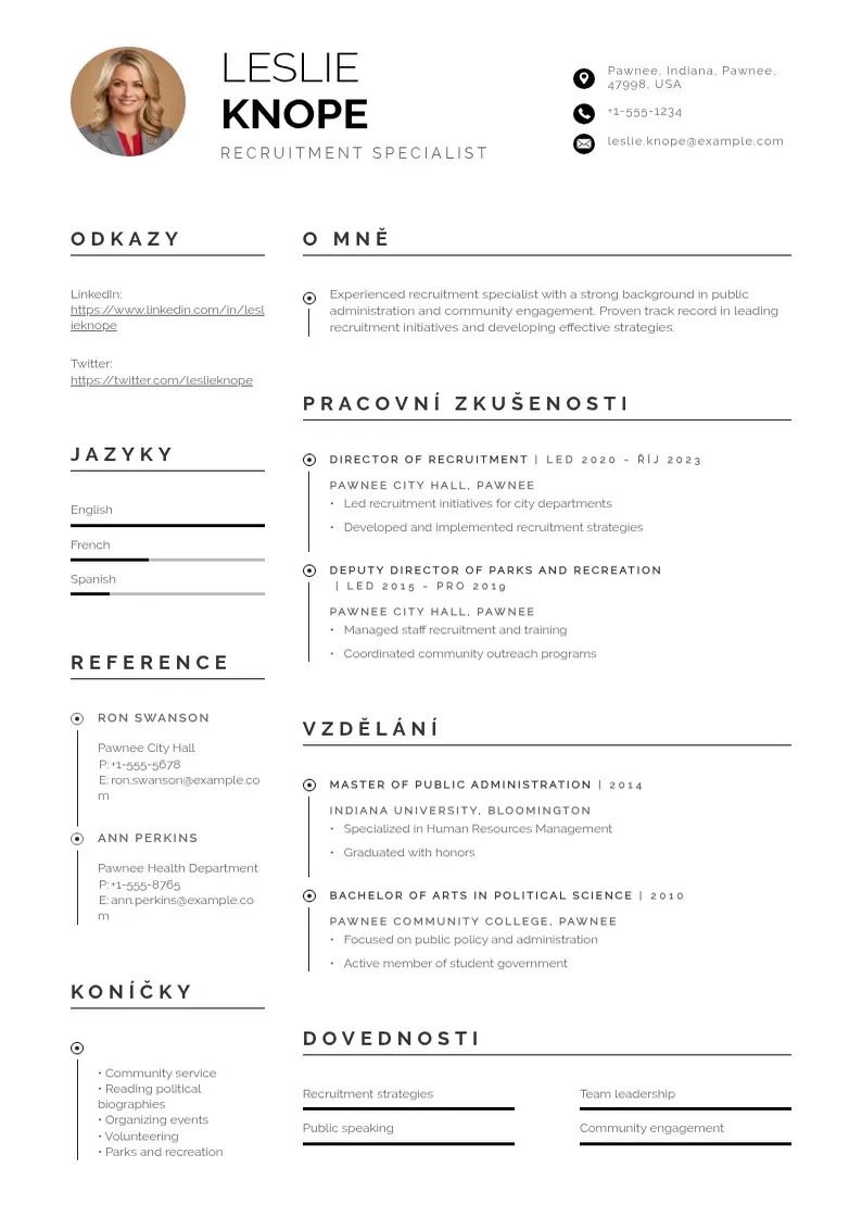 Profesionāla Zivotopis naborar CV veidne