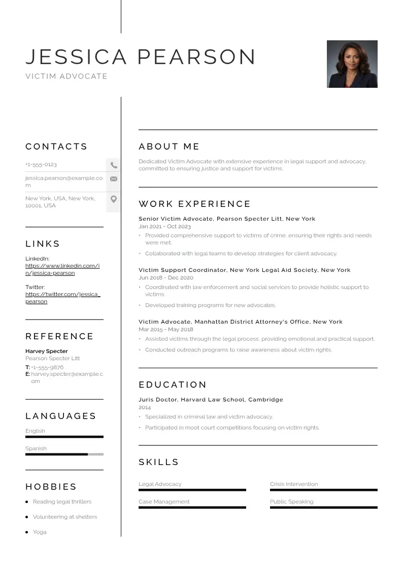 simple 5 victim advocate resumes resume example