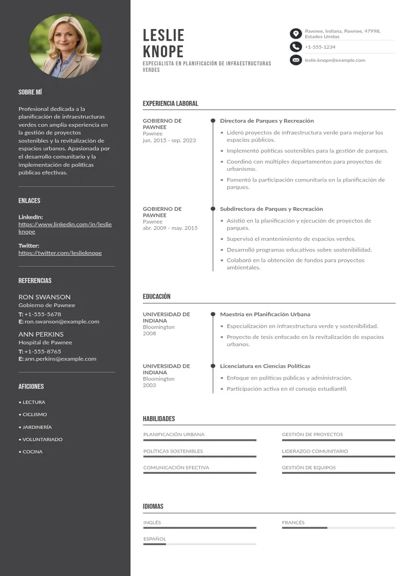 two column especialista-en-planificacion-de-infraestructuras-verdes resume example