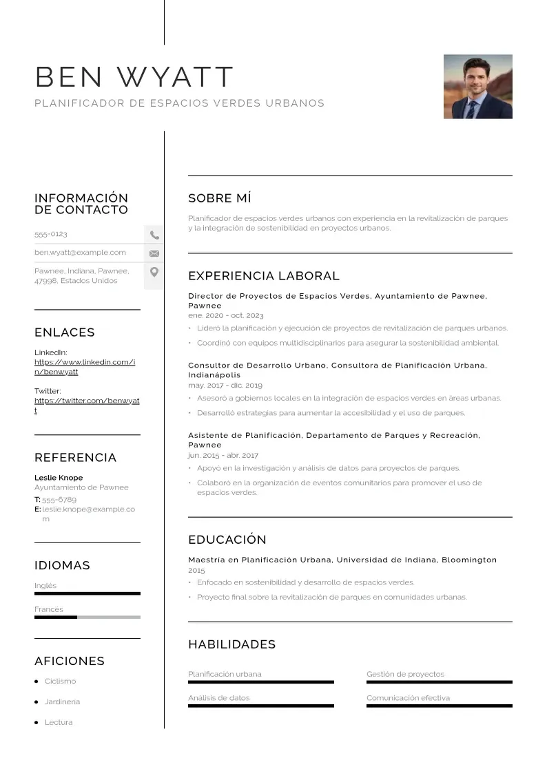 two column planificador-de-espacios-verdes-urbanos resume example