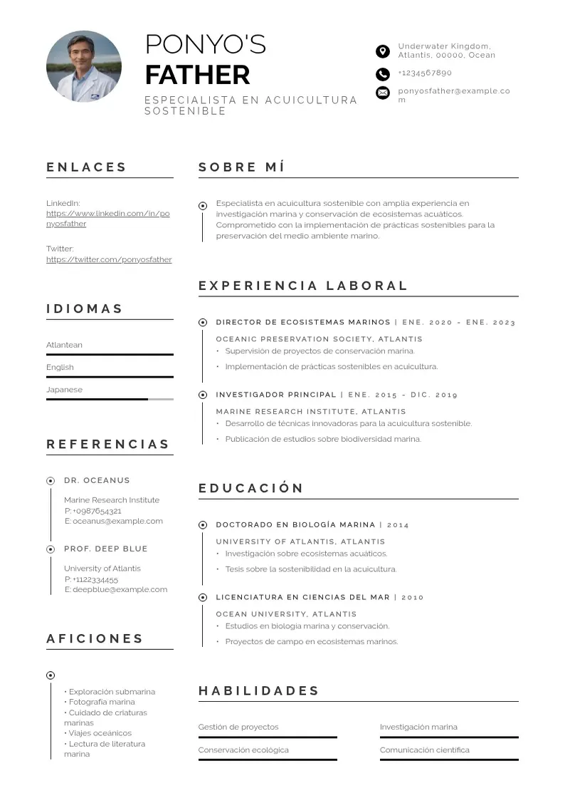 two column especialista-en-acuicultura-sostenible resume example