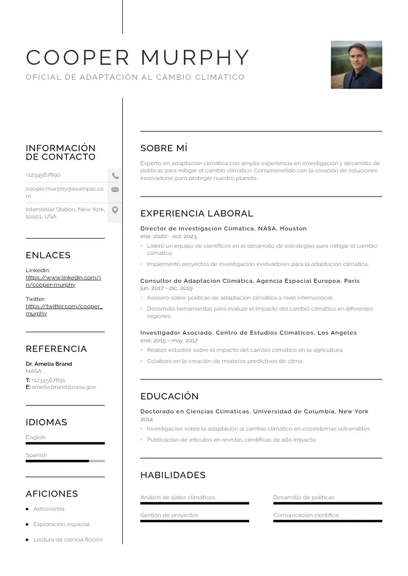 two column oficial-de-adaptacion-al-cambio-climatico resume example