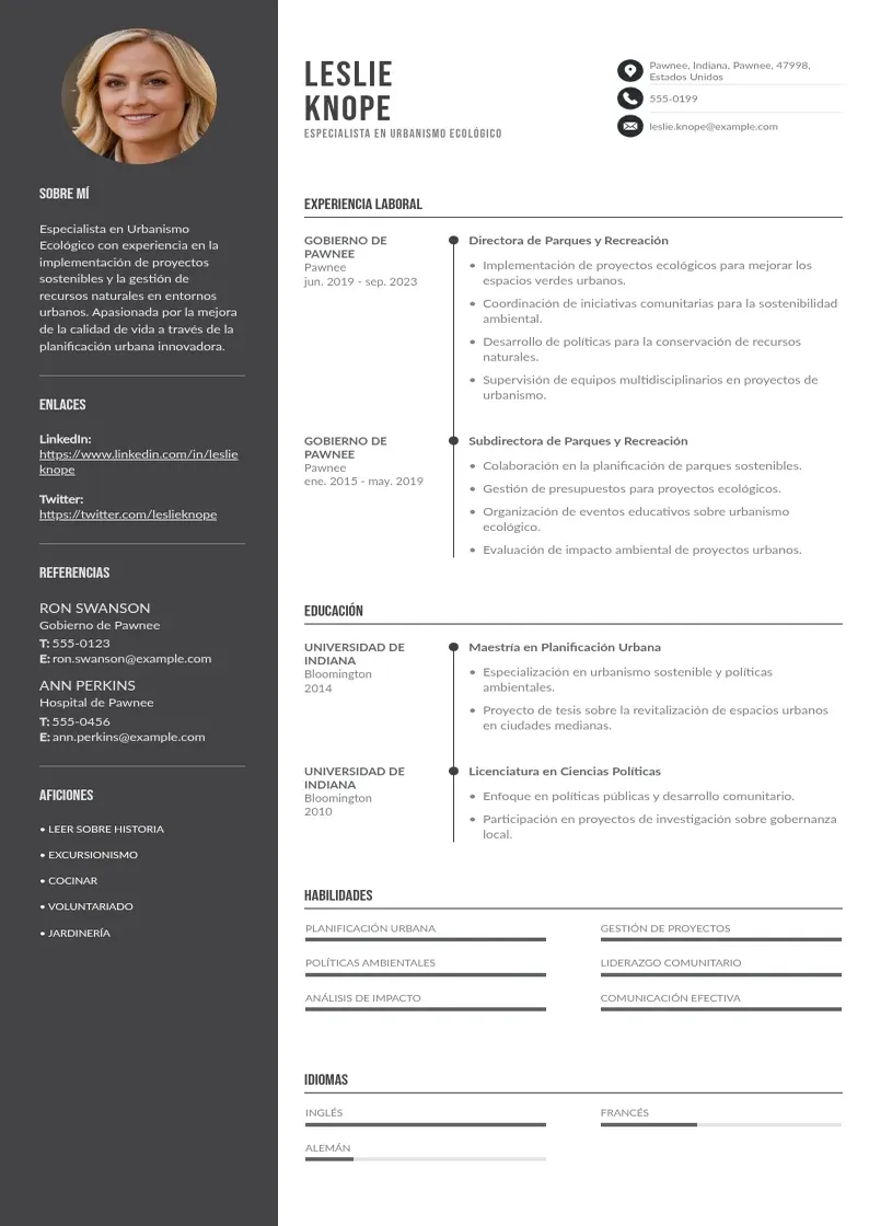 two column especialista-en-urbanismo-ecologico resume example