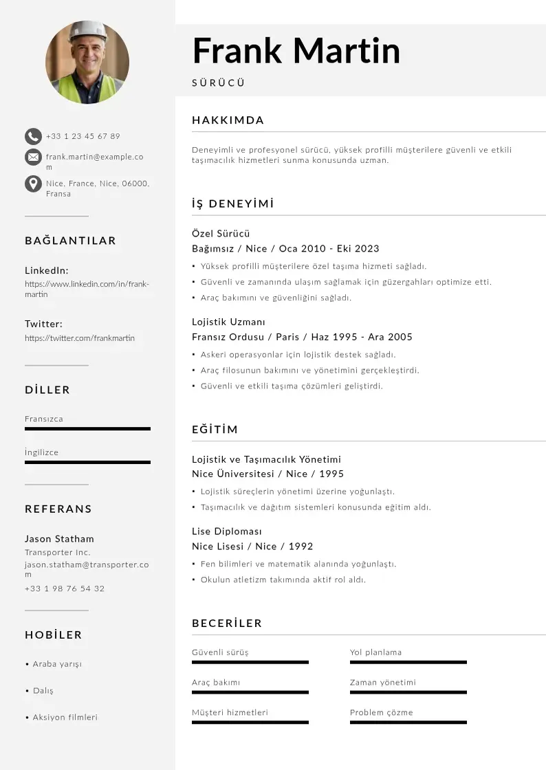 Mūsdienīga Surucu CV veidne
