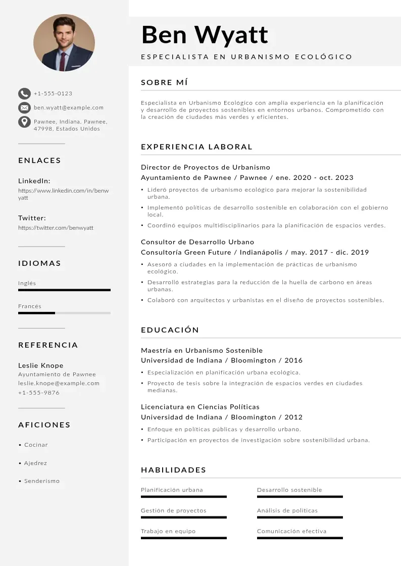 two column especialista-en-urbanismo-ecologico resume example