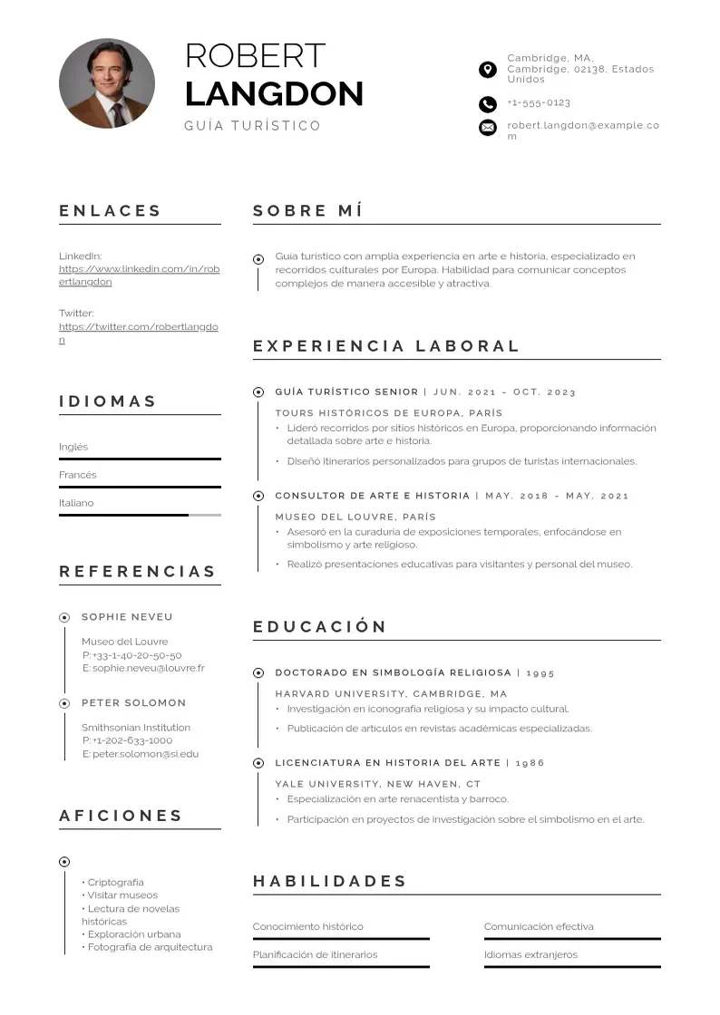 two column guia-turistico-a9aa0 resume example