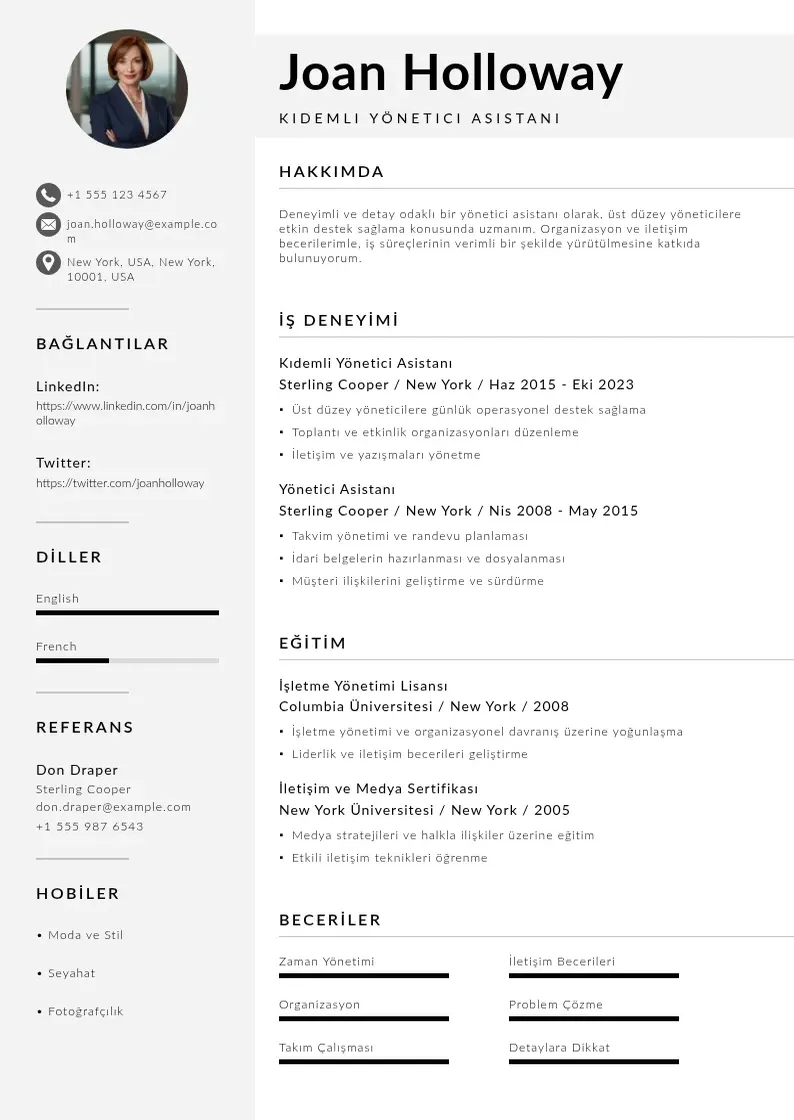 Mūsdienīga Sef si CV veidne