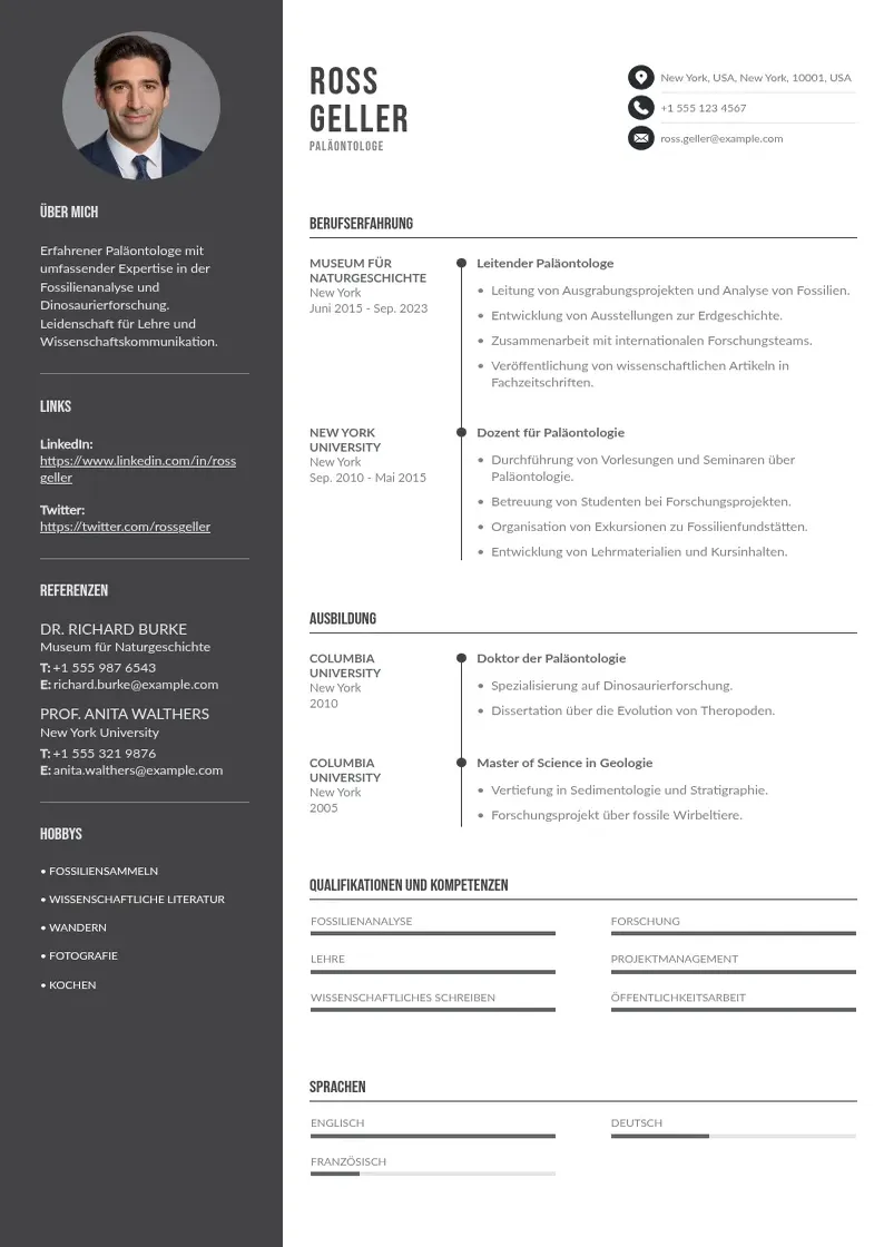 two column curriculum-en-aleman resume example