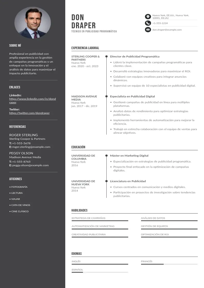 two column tecnicoa-en-publicidad-programatica resume example