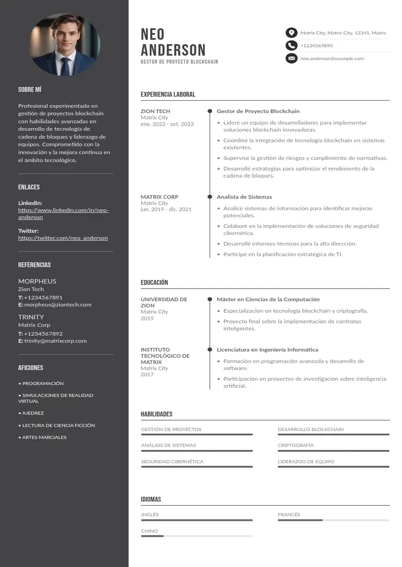 two column gestor-de-proyecto-blockchain resume example