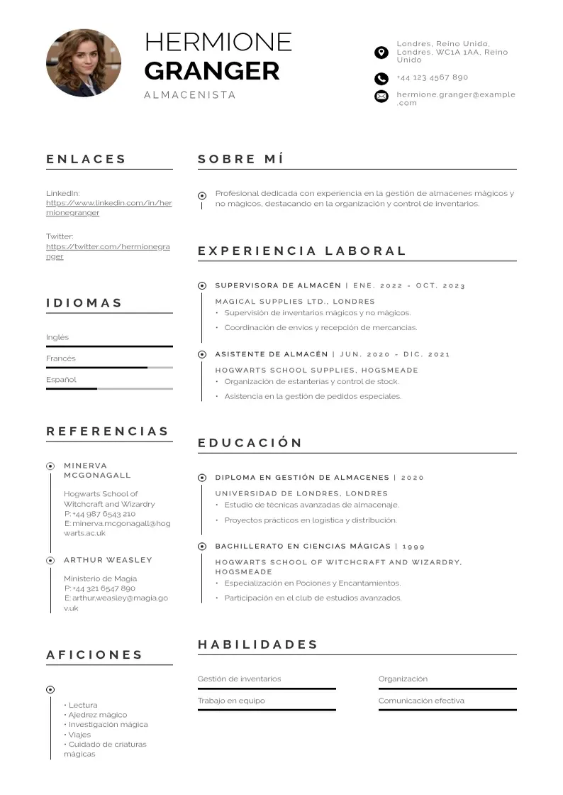 two column cv-almacenista-2 resume example