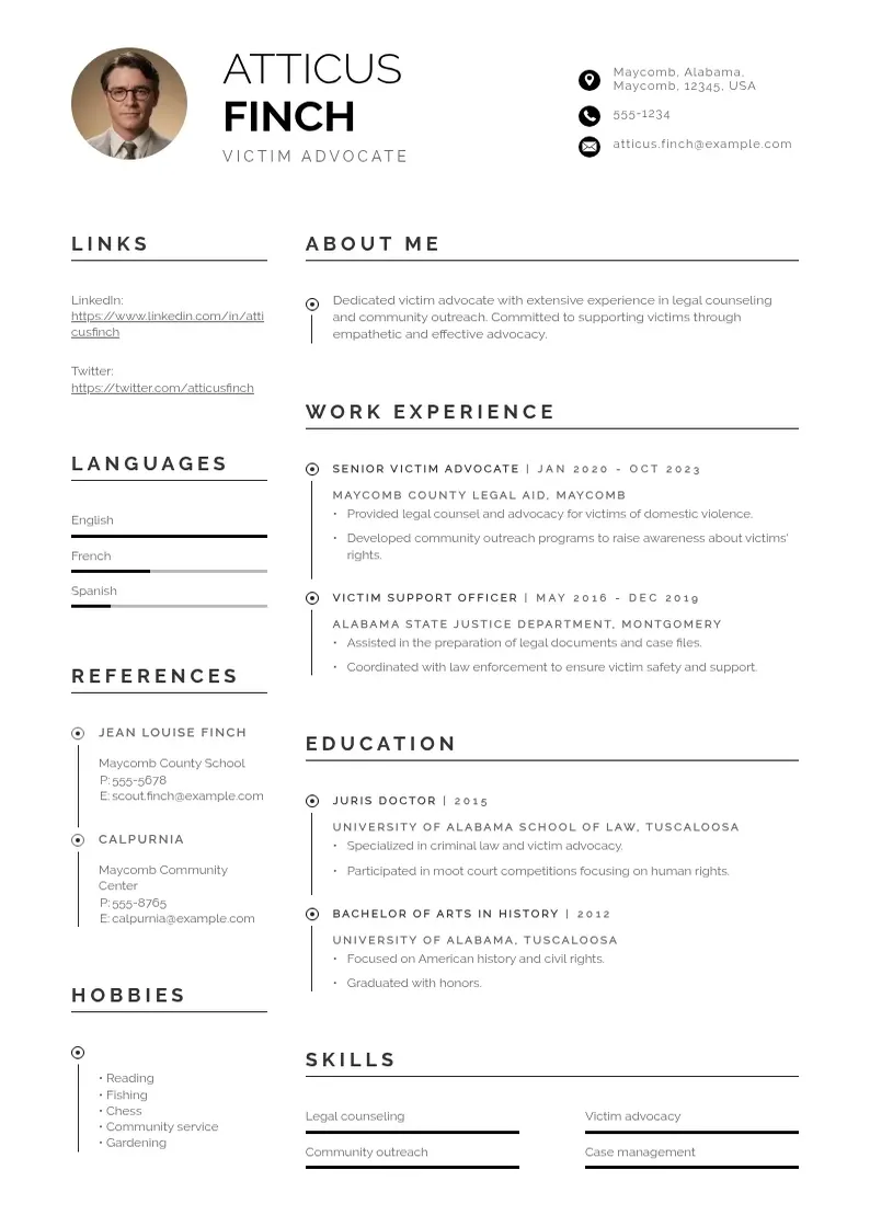 professional 5 victim advocate resumes resume template
