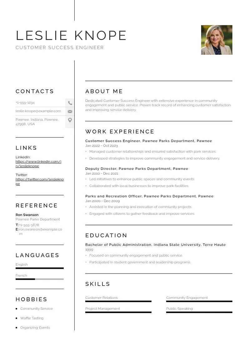 simple Customer success engineer resume resume example