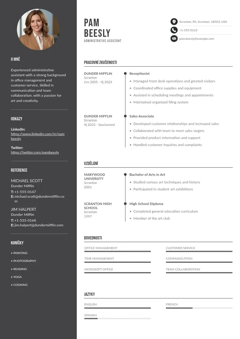 Divu kolonnu Zivotopis pomocnik CV piemērs