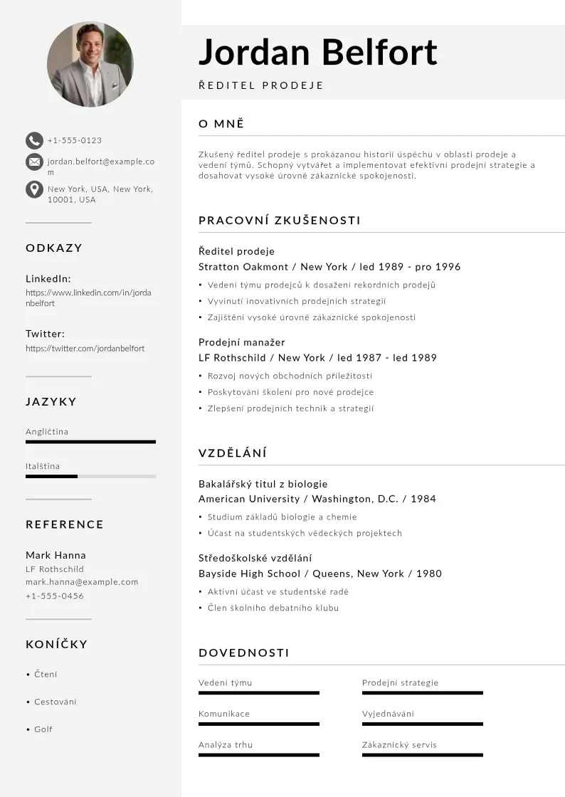 Mūsdienīga Reditele prodeje zivotopis CV veidne