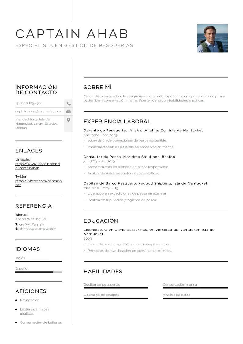 two column especialista-en-gestion-de-pesquerias resume example