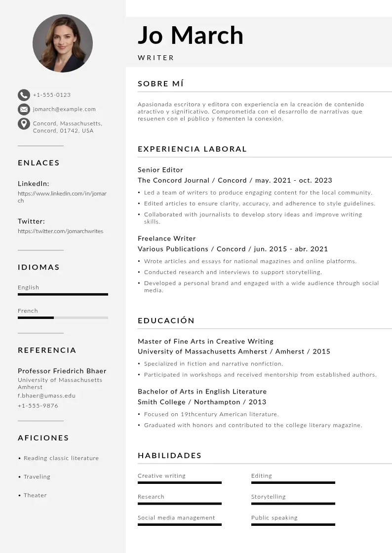 two column curriculum-vitae-original resume example