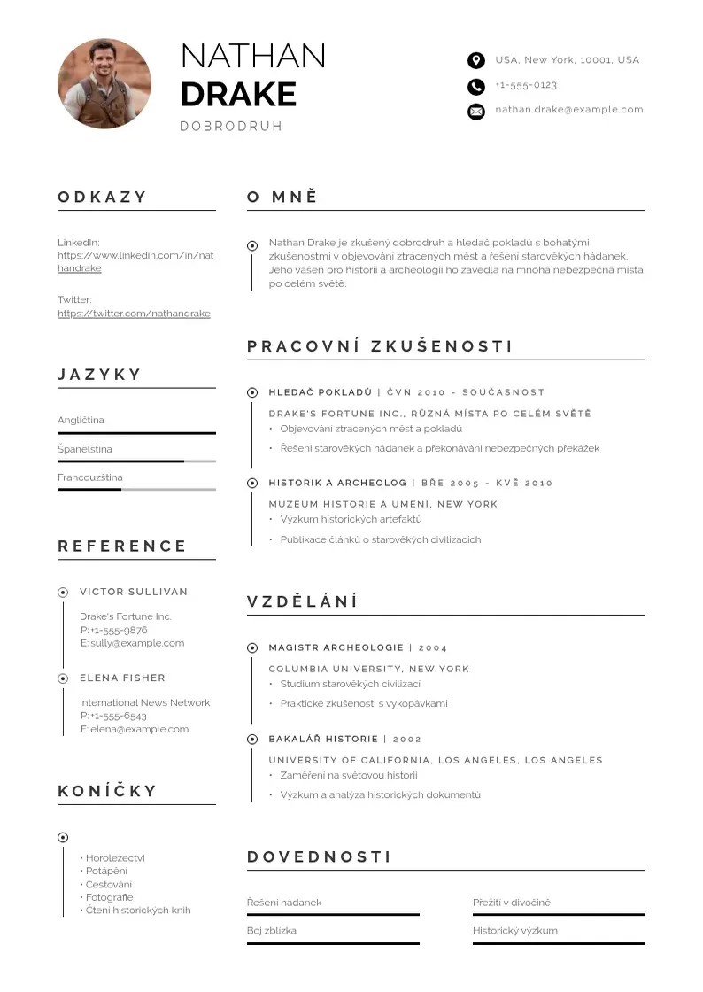 Profesionāla Neformalni zivotopis CV veidne