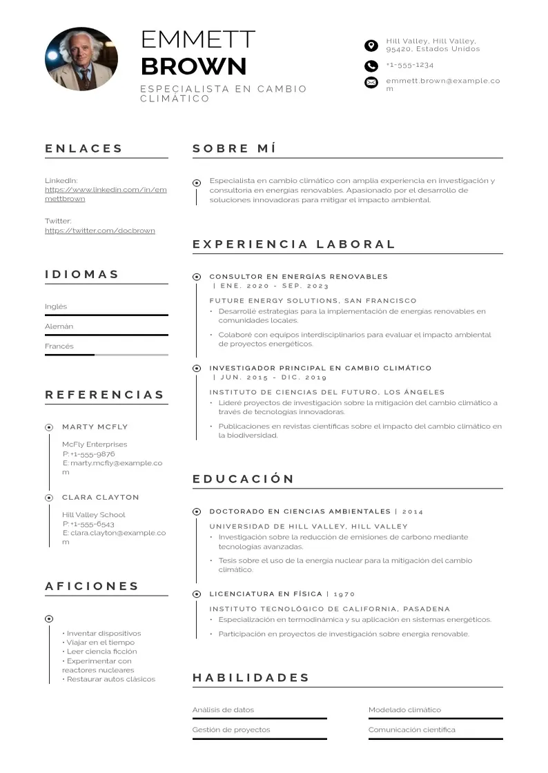 two column especialista-en-cambio-climatico resume example