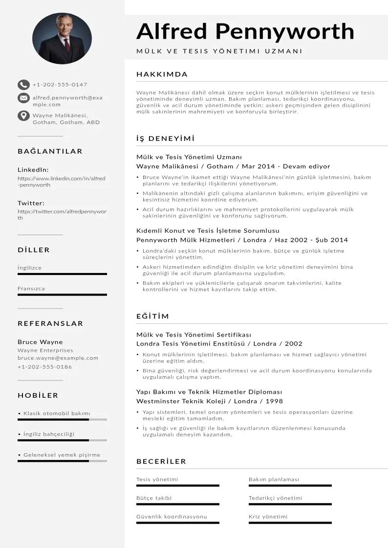 Mūsdienīga  CV veidne