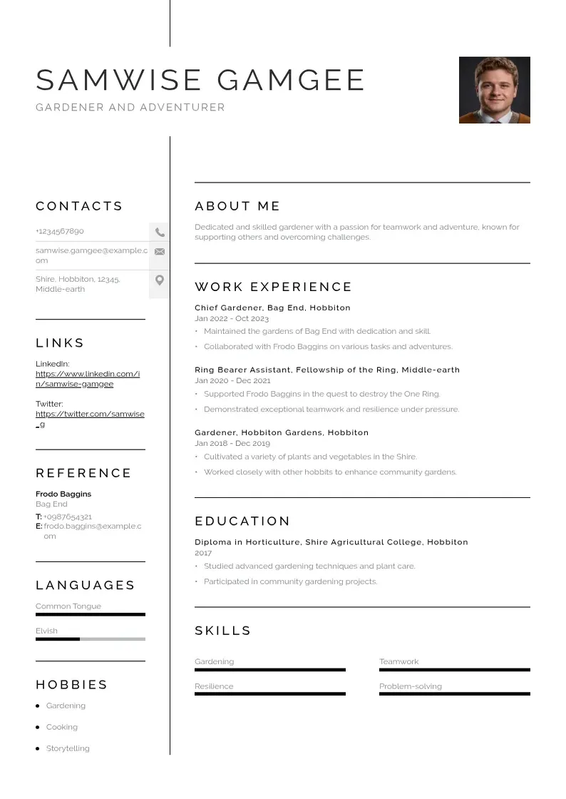 simple Team player synonym resume example