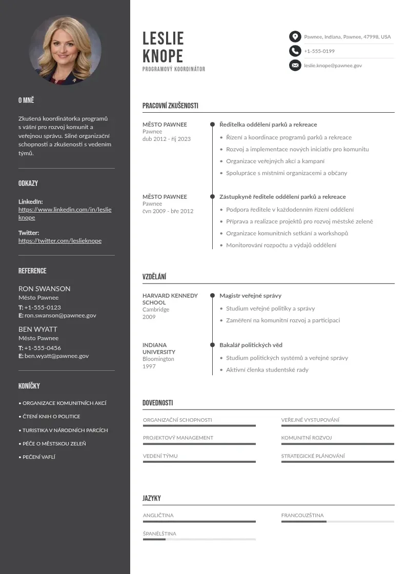 Divu kolonnu Programovy koordinator zivotopis CV piemērs