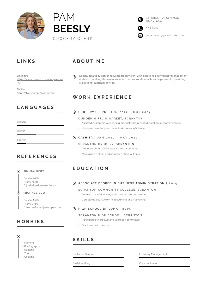 professional 6 grocery clerk resumes resume template