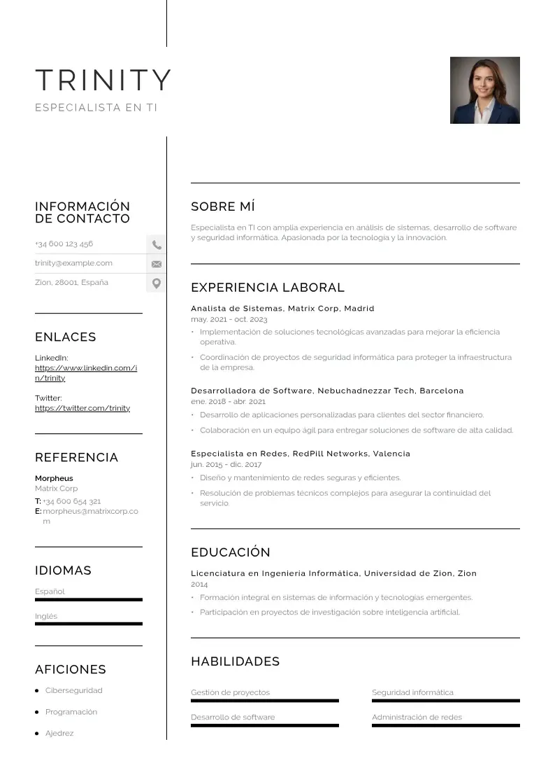 two column cv-especialista-en-ti resume example
