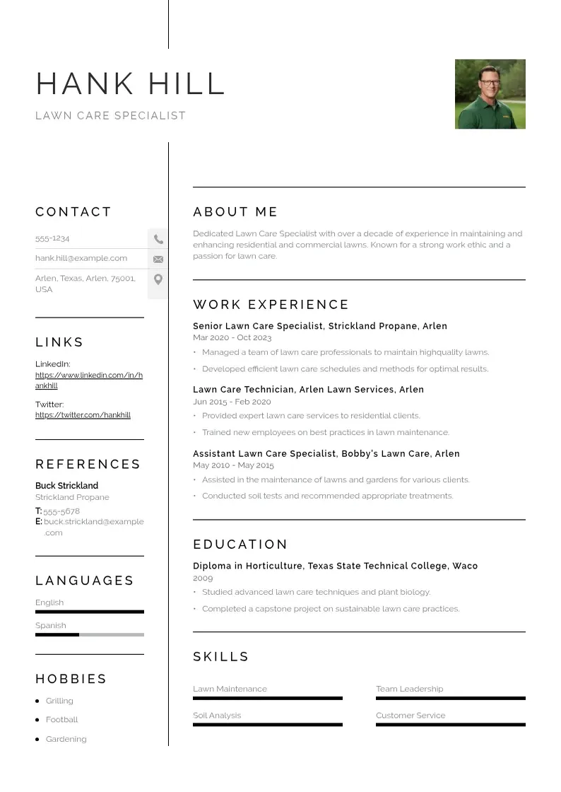simple 6 lawn care specialist resume resume example