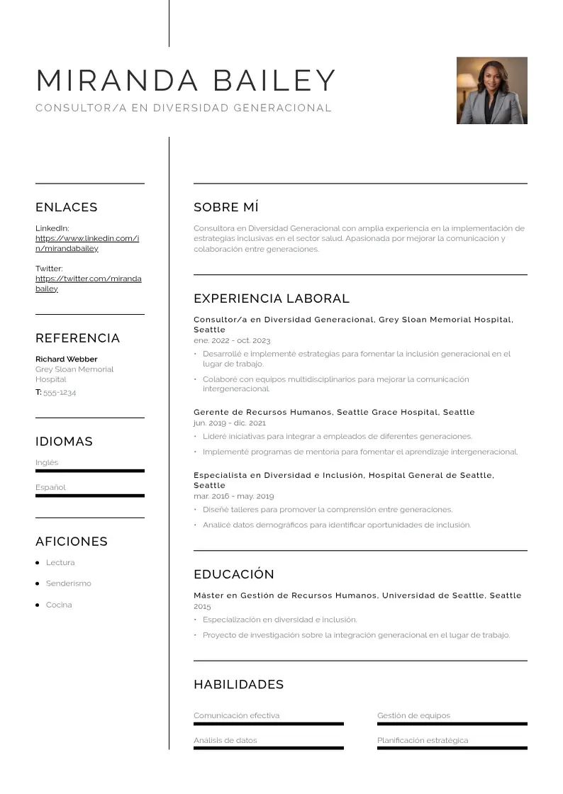 two column consultora-en-diversidad-generacional resume example