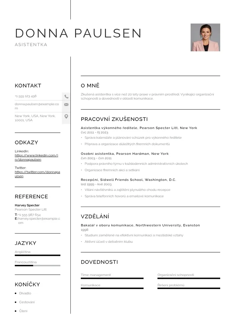 Vienkārša Zivotopis pomocnik CV piemērs