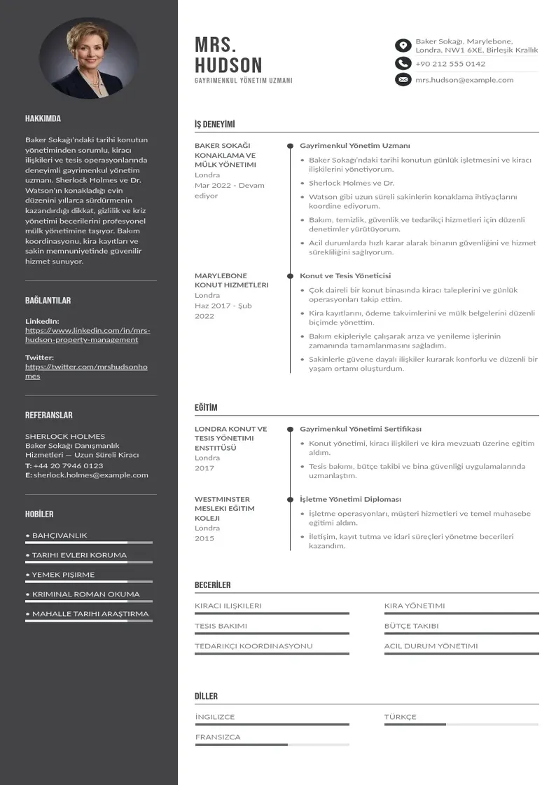 Divu kolonnu  CV piemērs