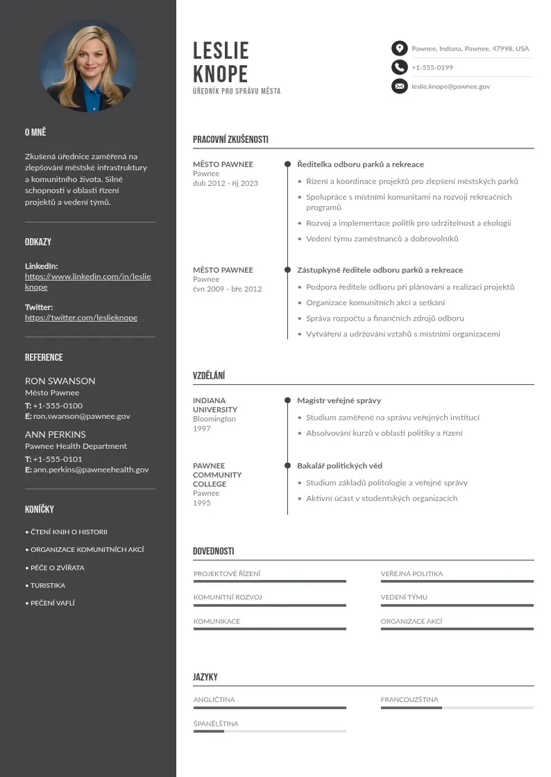Divu kolonnu Uveroveho urednika zivotopis CV piemērs