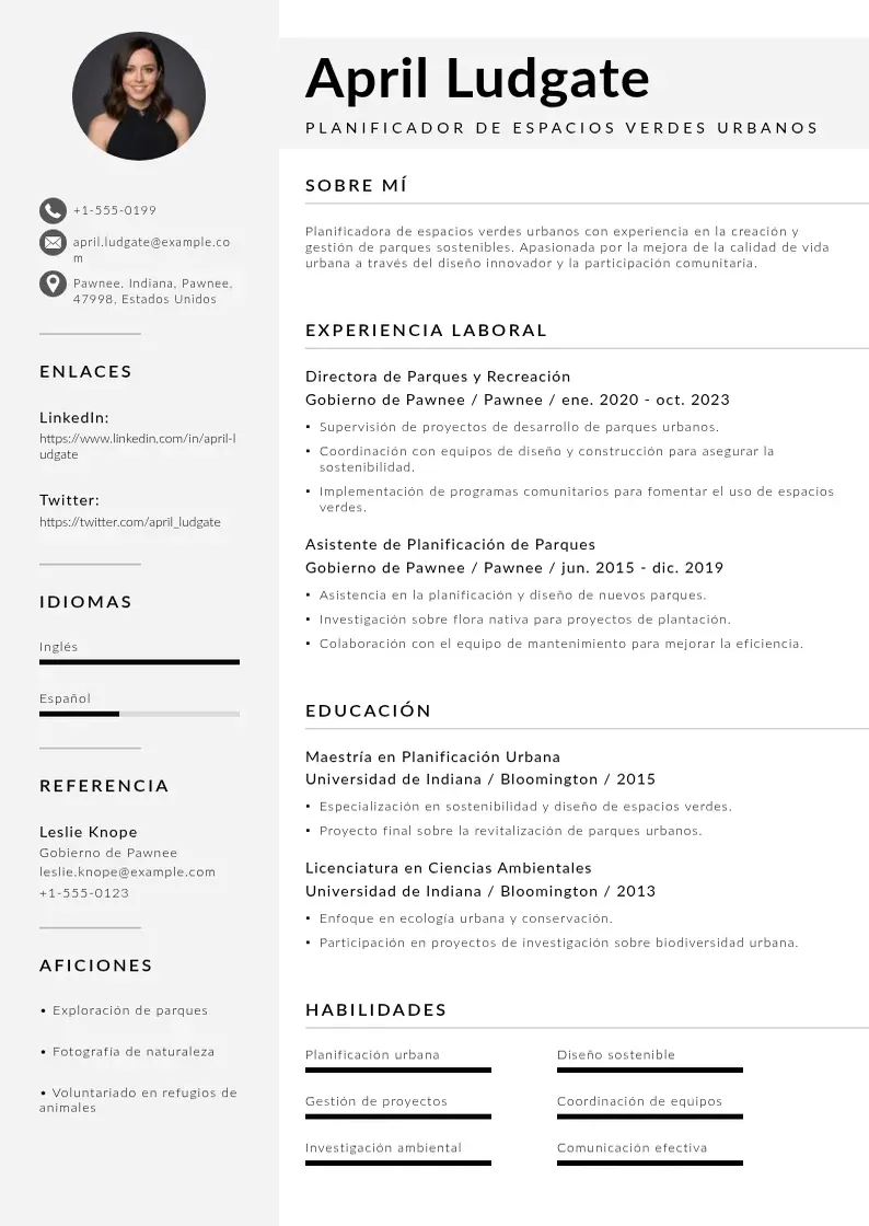 two column planificador-de-espacios-verdes-urbanos resume example