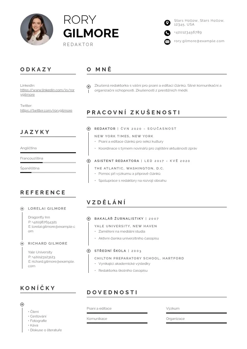 Profesionāla Zivotopis redaktor CV veidne