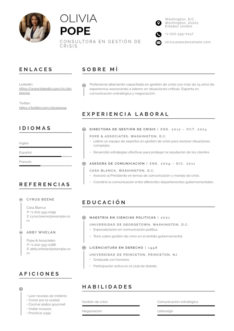 two column aptitudes-cv resume example