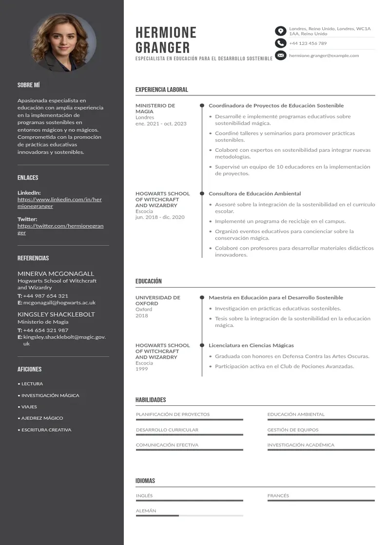 two column especialista-en-educacion-para-el-desarrollo-sostenible resume example