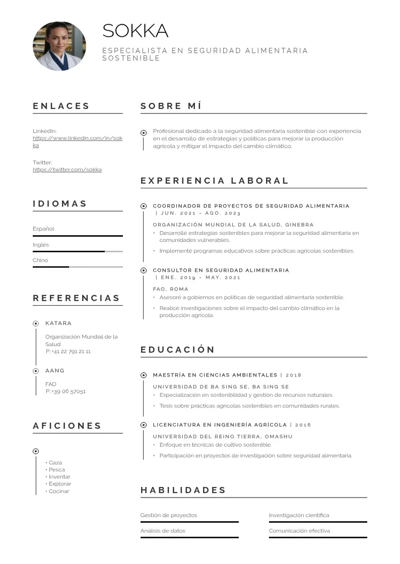 two column especialista-en-seguridad-alimentaria-sostenible resume example