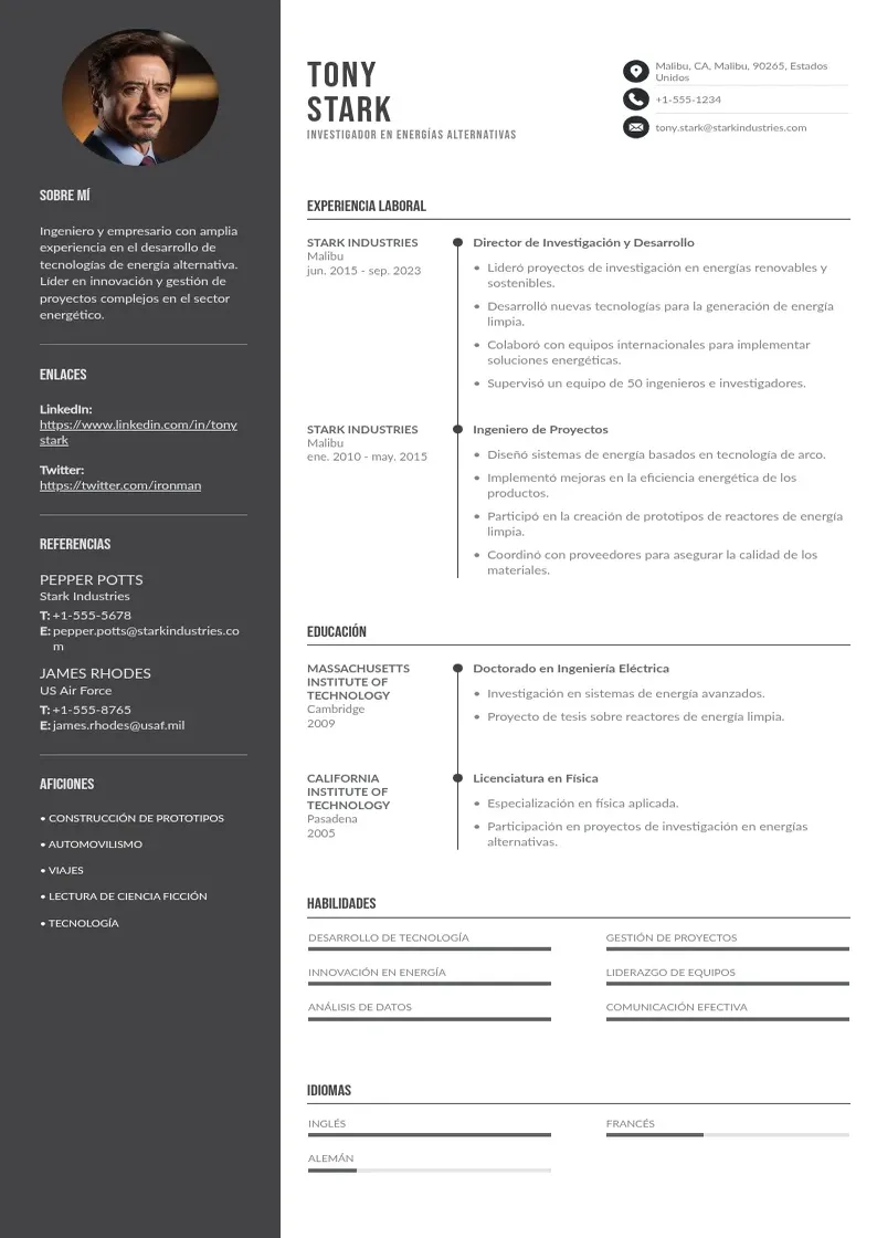 two column investigador-en-energias-alternativas resume example