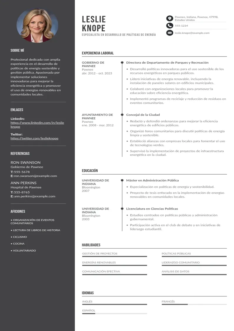 two column especialista-en-desarrollo-de-politicas-de-energia resume example