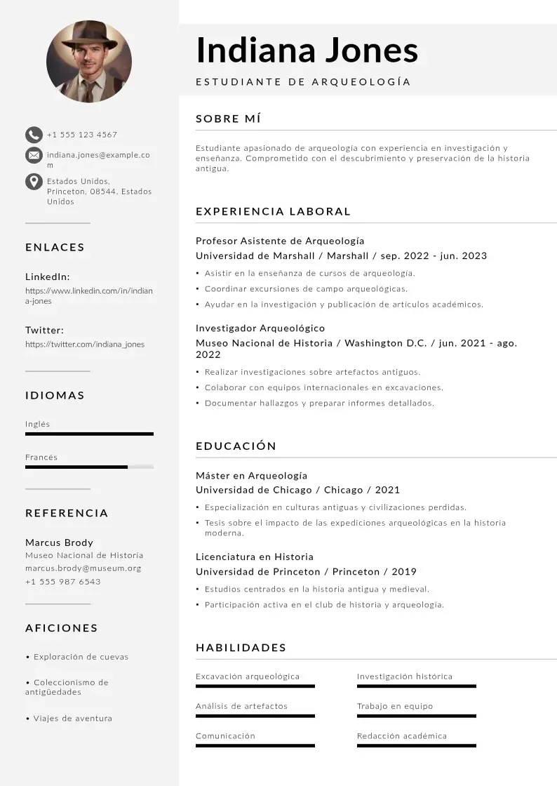 two column plantilla-de-curriculum-para-estudiante resume example