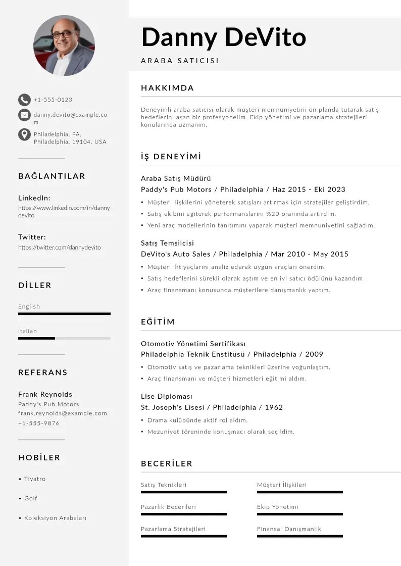 Mūsdienīga Araba satıcısı  CV veidne