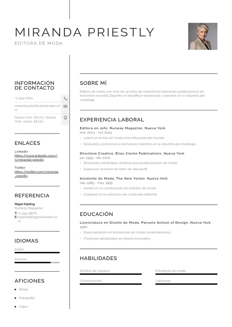 two column curriculum-para-modelaje resume example
