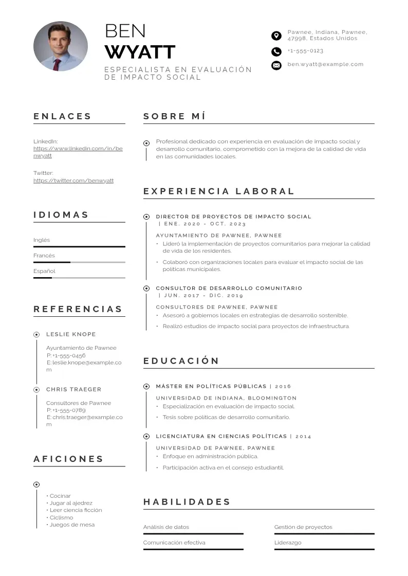 two column especialista-en-evaluacion-de-impacto-social resume example