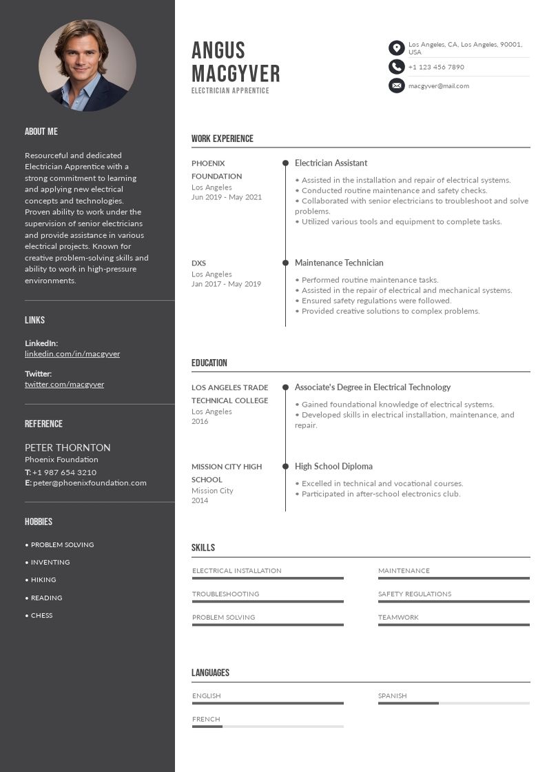 Writing Electrician Apprentice Resume Without Help (Examples & Tips)