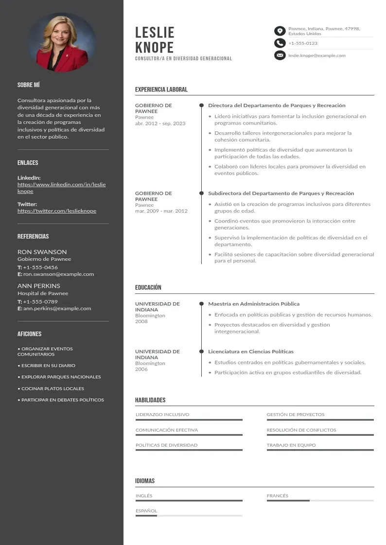 two column consultora-en-diversidad-generacional resume example
