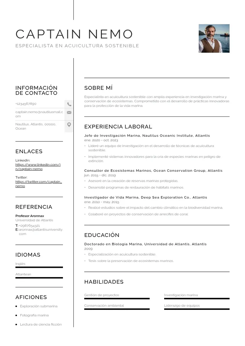 two column especialista-en-acuicultura-sostenible resume example