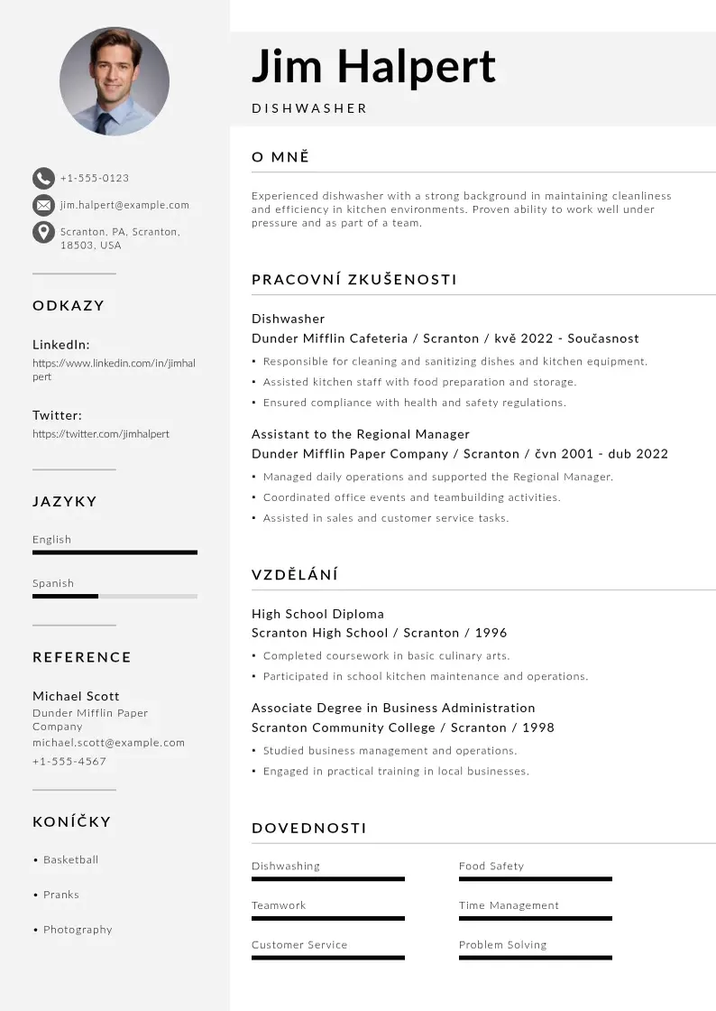 Mūsdienīga Mycka zivotopis CV veidne