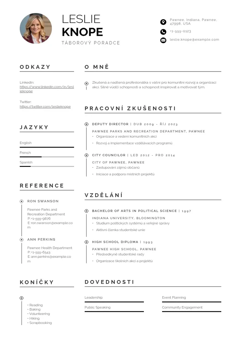 Profesionāla Taboroveho poradce zivotopis CV veidne