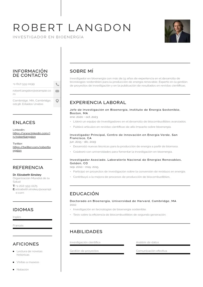 two column investigador-en-bioenergia resume example
